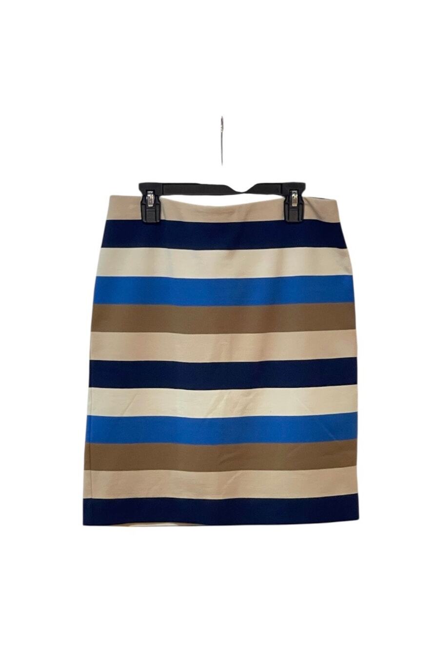 Ann Taylor Petite Striped Pencil Skirt 4P